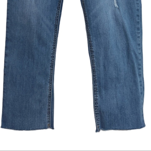 STS BLUE ALICIA MOM JEAN RAW HEM HIGH RISE WOMEN’S SIZE 28 DENIM BLUE JEANS - Picture 4 of 16